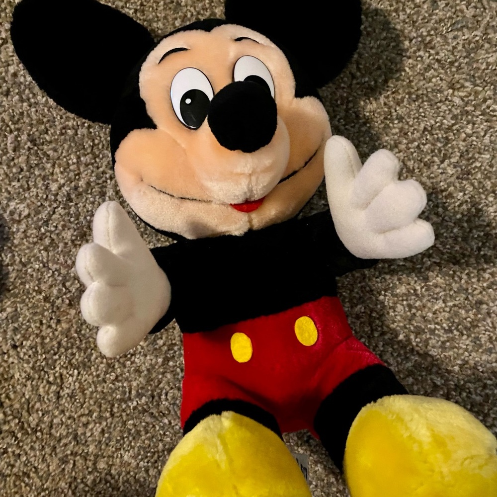 Disney Mickey Mouse Stuffed Animal from 80s or 90s—washed